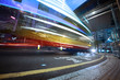 Speeding bus, blurred motion. Speeding bus, blurred motion.
