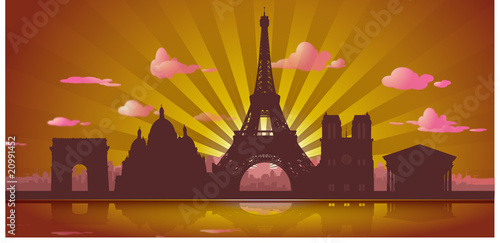 Vector: europe france paris europe france paris