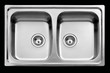 Double stainless steel sink