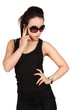 Beautiful fashion woman on the phone