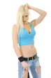 young woman isolated on white exercise fitness dance young woman isolated on white exercise fitness dance