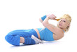 young woman isolated on white exercise fitness hip hop dance young woman isolated on white exercise fitness hip hop dance