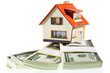 house on packs of banknotes