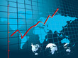 Business Graph with arrow showing profits and gains