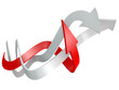 conceptual 3d rendered image of arrow isolated