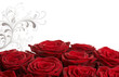 rote Rosen mit Ornament rote Rosen mit Ornament
