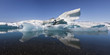 Iceberg and Reflection on the Lagoon, Jokulsarlon, Iceland