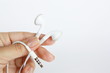 White earphones