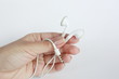 White earphones