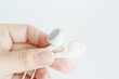 White earphones