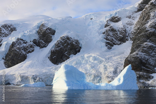 Iceberg in Antarctica seen from a dinghy Iceberg in Antarctica seen from a dinghy