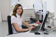 Businesswoman with computer Businesswoman with computer