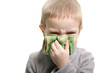 Blowing nose