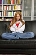 Weiblicher Teenager ist genervt