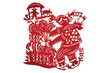 Vector of Traditional Chinese Paper-cut for harvest