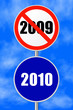 Round sign New Year