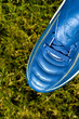 Blue soccer boots