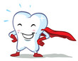 vector happy superhero tooth - part of a series!