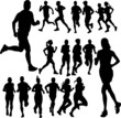 running people set vector running people set vector