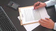 Video: business man is signing a contract business man is signing a contract