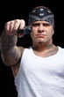 Tattooed gangster with gun Tattooed gangster with gun