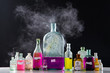 Magic spells in antique bottles