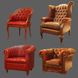4 Ancient Armchair