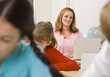 Teacher and students in classroom