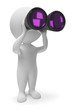 3d small people - binoculars