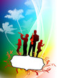 Live Music Band on Abstract Color Background Live Music Band on Abstract Color Background