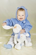 Baby boy with toy