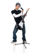 Asian electric guitar player Asian electric guitar player
