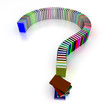 Question mark of books