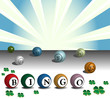 Colorful bingo balls