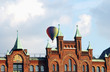 Heißluftballon über der Hamburger Speicherstadt Heißluftballon über der Hamburger Speicherstadt