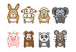 rabbit cow sheep elephant pig bear cola rat
