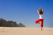 Young woman making Yoga