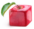 Cube apple on a white background
