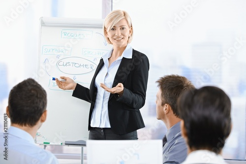 Photo: Businesswoman presenting Businesswoman presenting