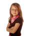Photo: Young girl posing on an isolated background Young girl posing on an isolated background