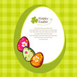 Decorative easter eggs. greeting card.