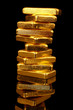 Photo: Goldbarren gestapelt Goldbarren gestapelt