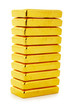 Goldbarren gestapelt