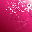 Pink Flower Vector Motif II