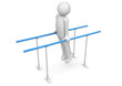Athlete on the parallel bars
