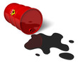 Barrel with spilled oil Barrel with spilled oil