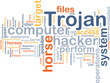 Computer trojan background concept