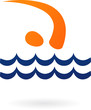 Sport vector logo - swimming
