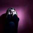 Young woman suffering from severe depression