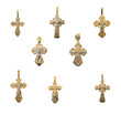 Golden jewelry crosses Golden jewelry crosses